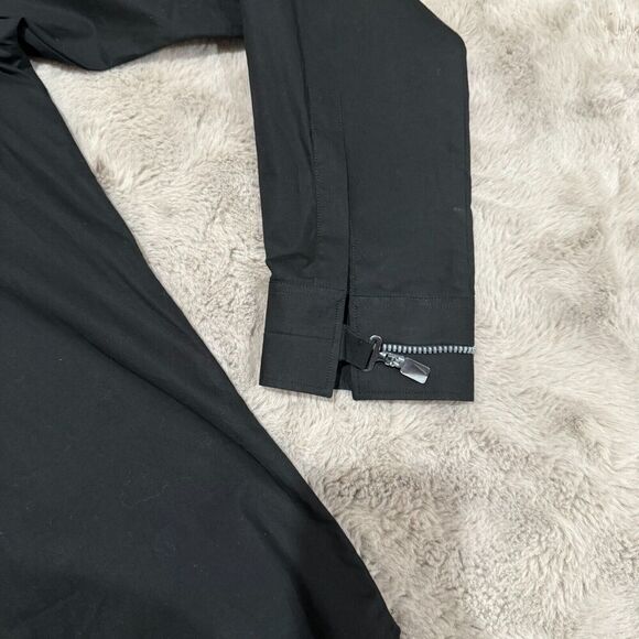 Versus Versace Mens Black Shirt IT 36/50 Long Sleeve Zipper Cuffs Italy Made M/L - Picture 5 of 14